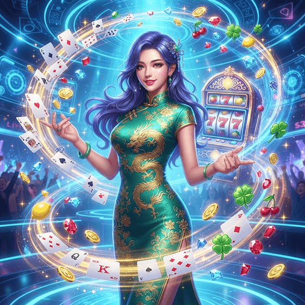 Luxury interface of Xon Bet casino with golden slots
